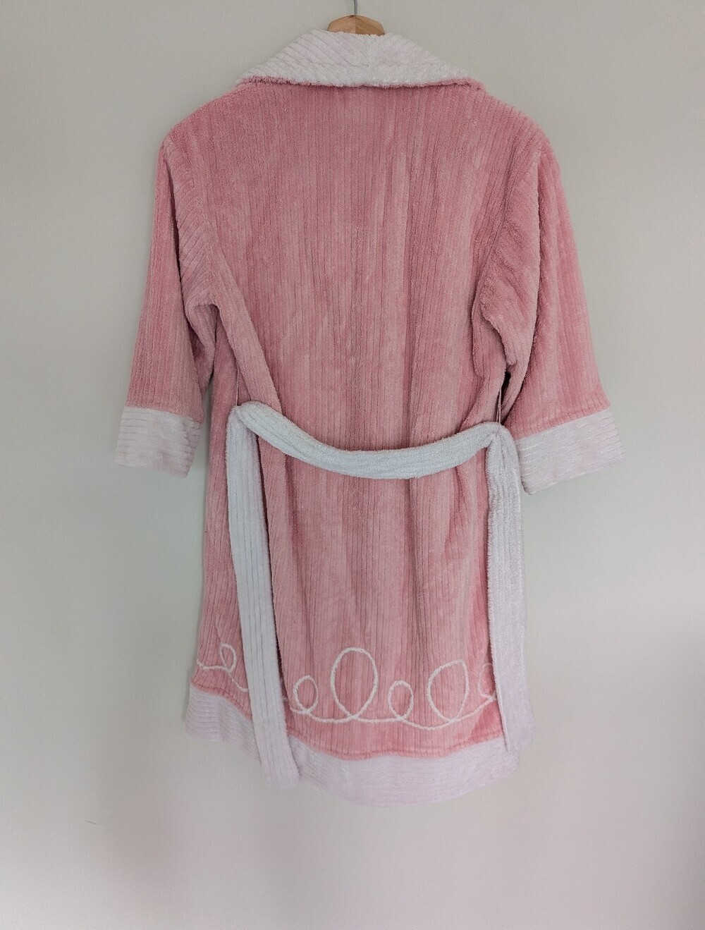 American Girl Emily Pink Chenille Robe with Belt for Girl Small Retired Matching - Picture 6 of 8